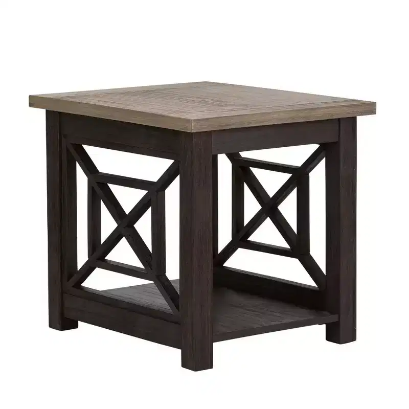 Liberty Furniture,Heatherbrook Heatherbrook end table in Charcoal