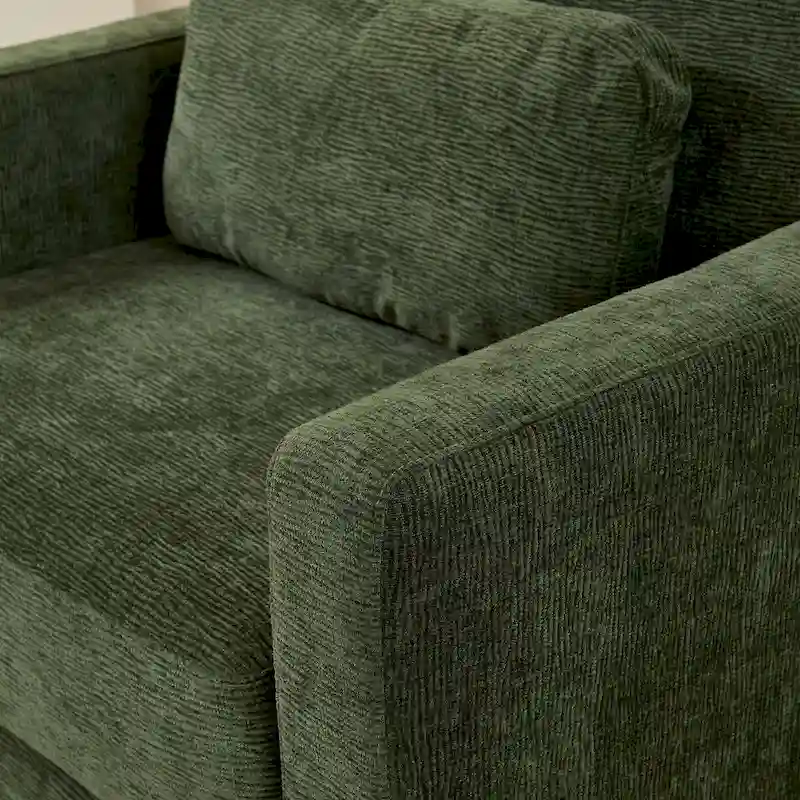 Chenille Upholstered Accent Chair with Armrests