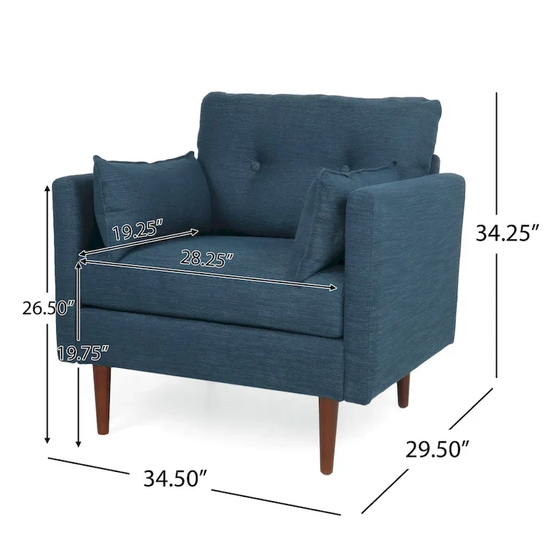 Symonds Tufted Club Chair with Accent Pillows by Christopher Knight Home