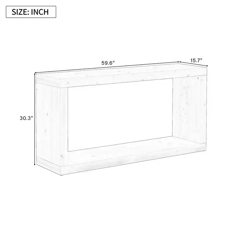 59 Entryway Console Table, 2 Tier Narrow Long Sofa Table, Modern Entryway Console Table, Behind Couch Table for Living Room Hallway Entrance