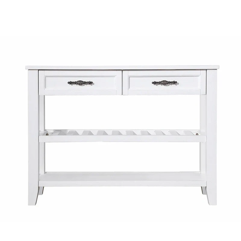 42 Console Sofa Table with Drawers and Tiers Shelves