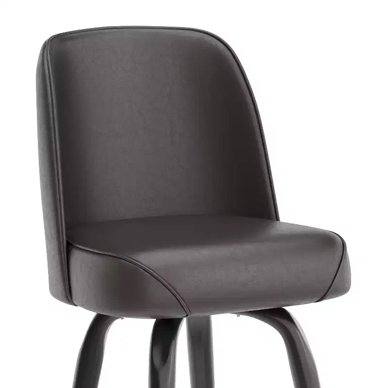 Emma and Oliver Metal Barstool with Swivel Bucket Seat