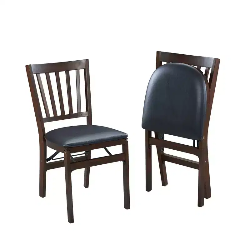 School House Folding Chair Espresso Brown