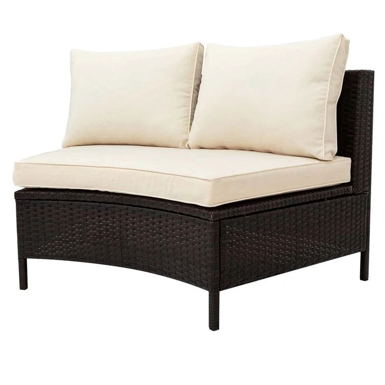 Patio Sofa Set 8 - Person Seating Group with Cushions