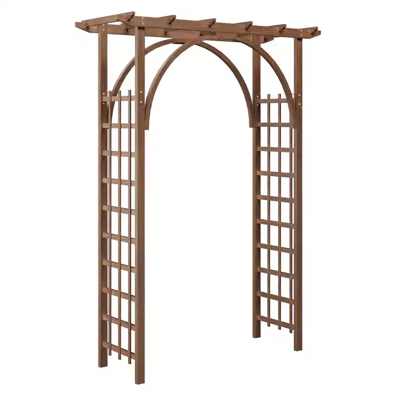 Traliccio Ad Arco Da Giardino In Legno Robusto 85 - Pergola Esterna Per Piante Rampicanti, Matrimoni/Patio/Prato/Cortile, Facile Montaggio