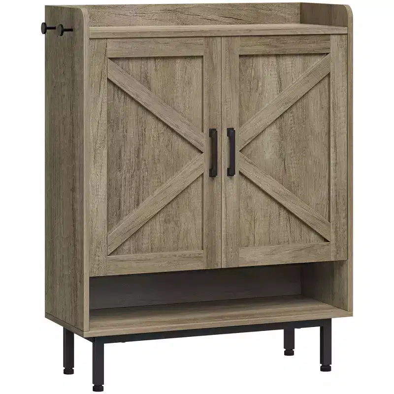 5-Tier Entryway Shoe Cabinet Shoe Organizer with Doors