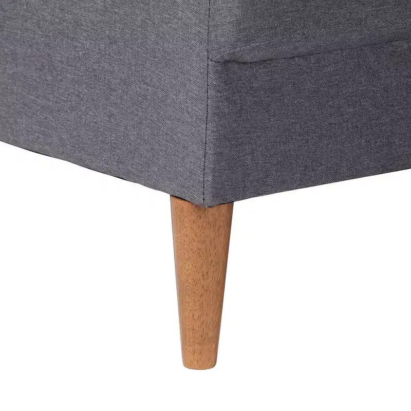 Fabric and Wood Right-Facing Sectional Sofa, L-Shape, Modern Living Room Couch