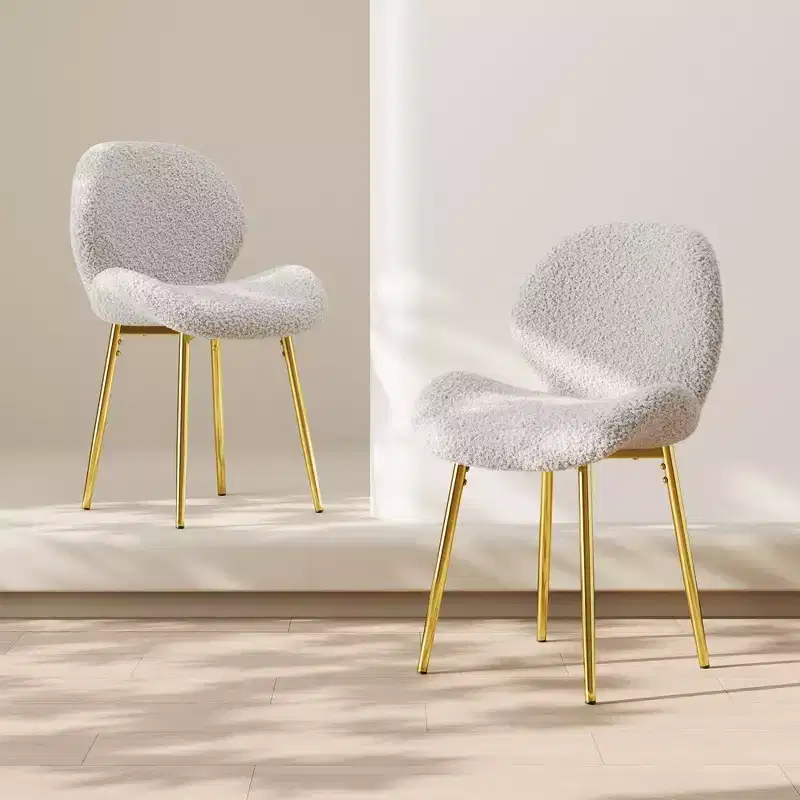 Modern Dining Chair with Metal Legs