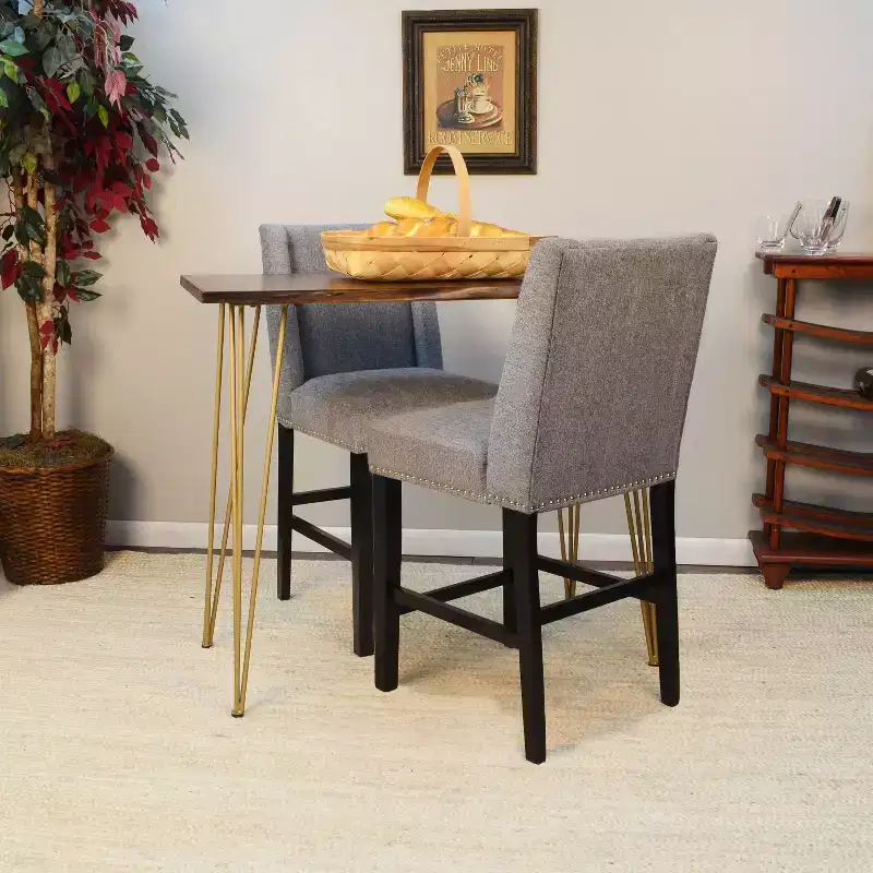 Carolina Living Set of 2 24 Laurant Upholstered Counter Height Barstools