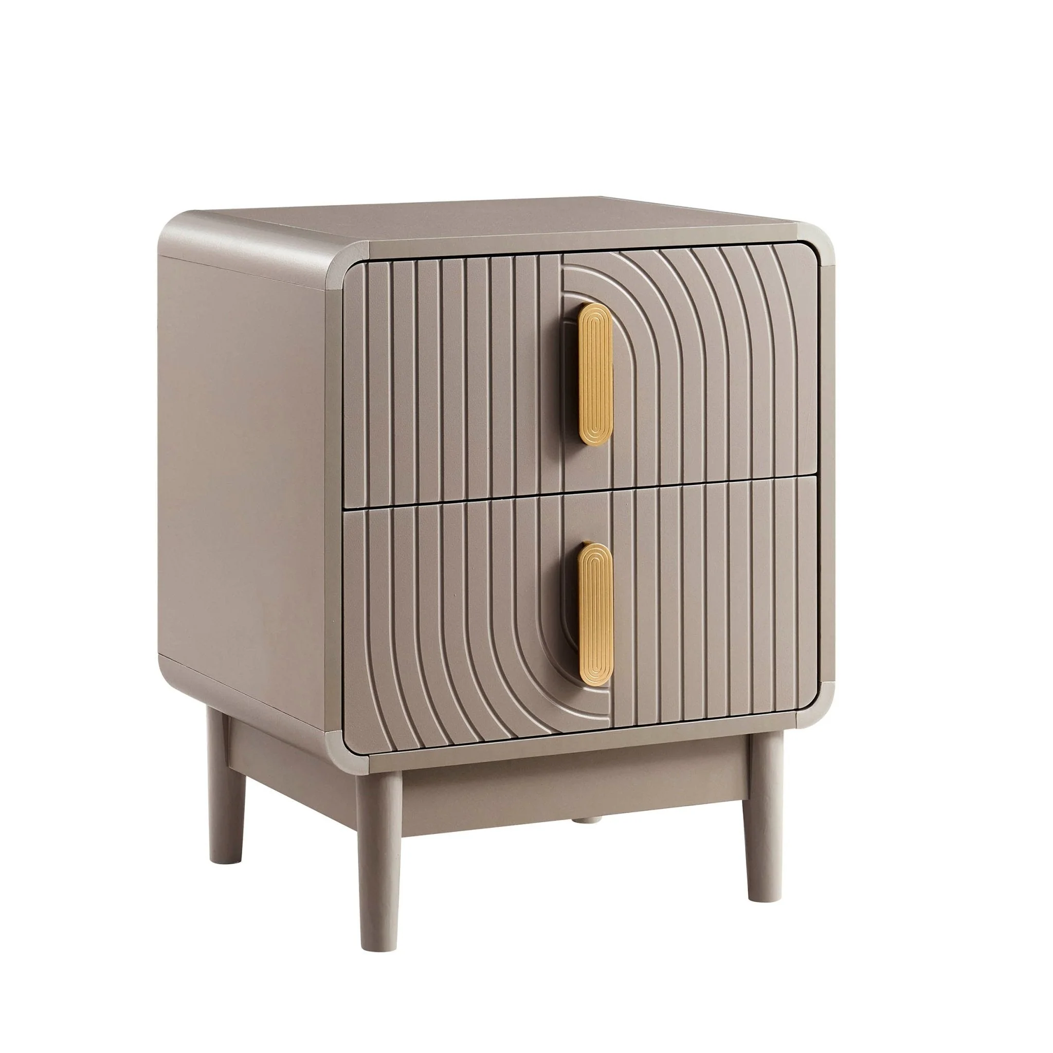2 Drawer Bedside Table - Taupe