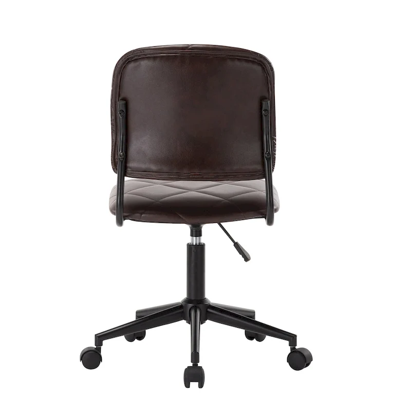 Swivel Office Chair | Tufted PU Leather | Adjustable Height | Home Office Desk Chair