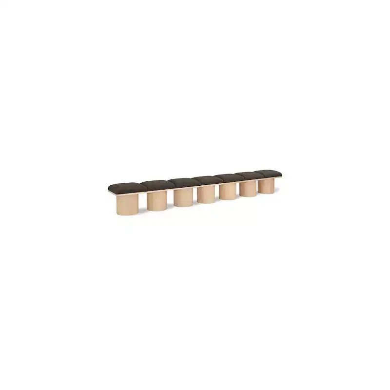 Meridian Furniture,Pavilion Boucle Fabric Bench