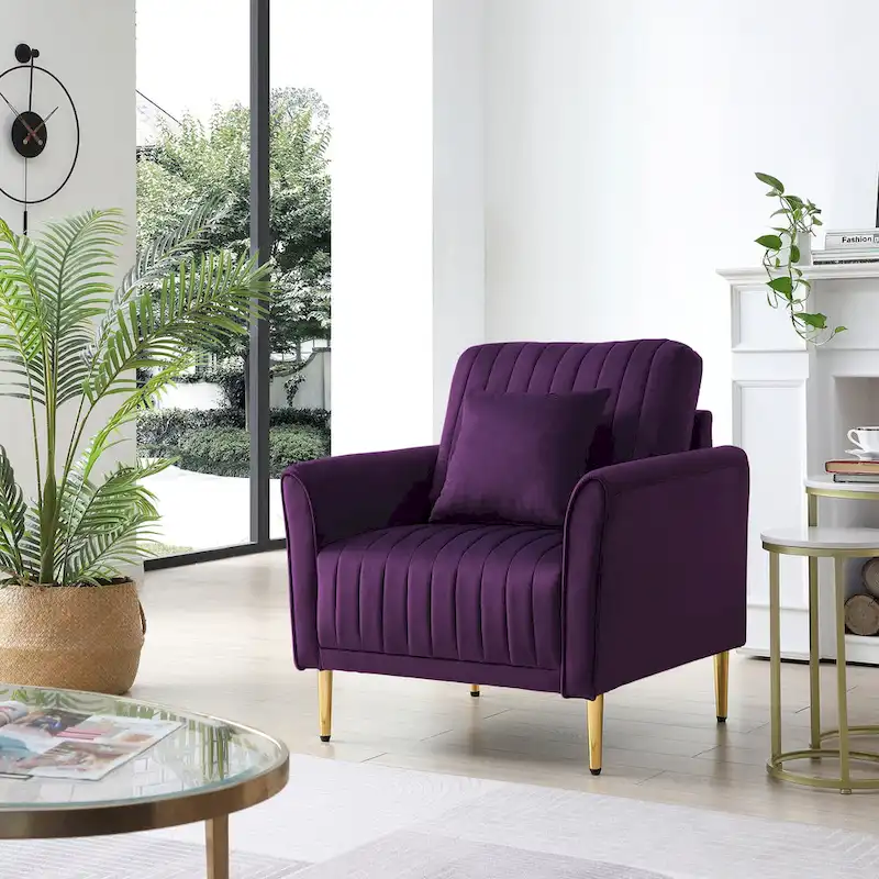 Velvet Accent Chair Living Room Chair Set of 2