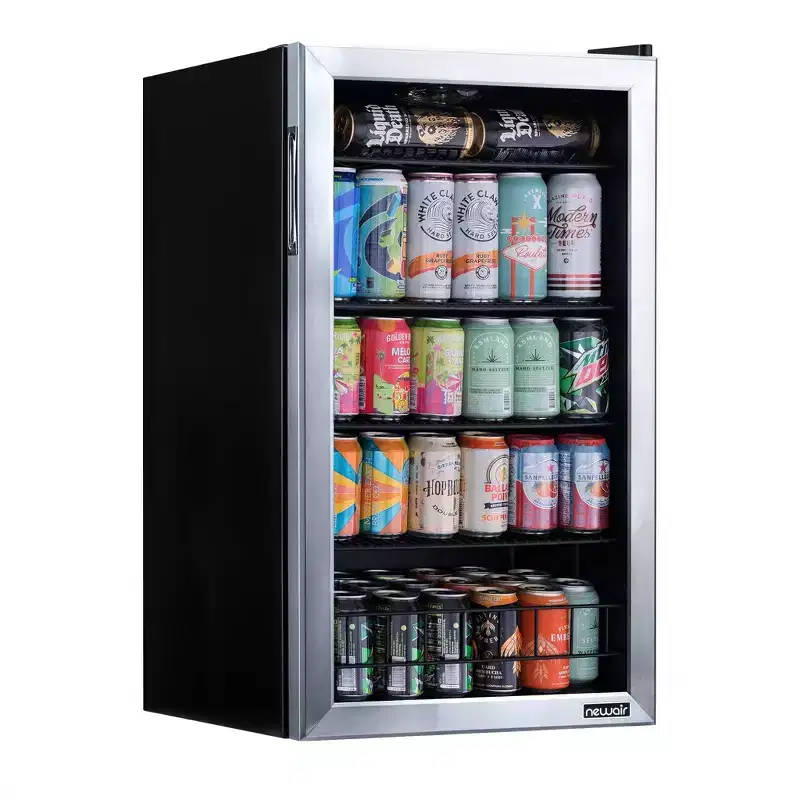 Newair 126-Can Freestanding Stainless Steel Beverage Fridge - 18.9