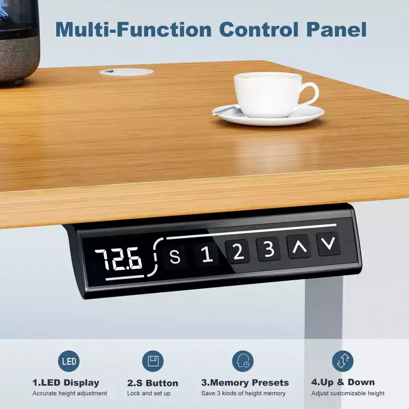 Sweetcrispy 55 Wide Height Adjustable Standing Desk