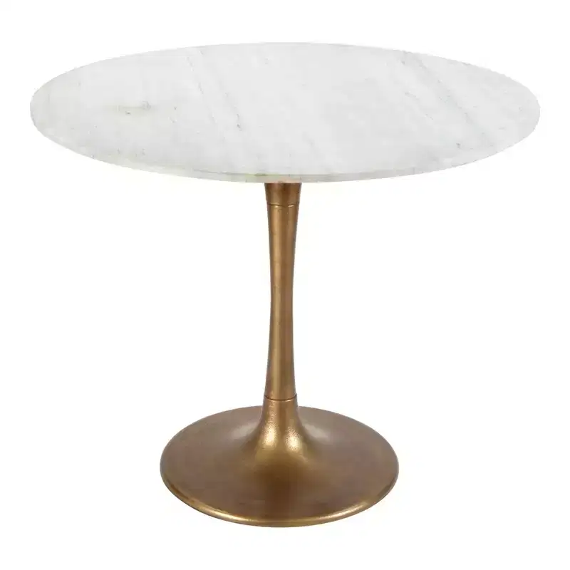 Dining Table White/Gold - ZM Home