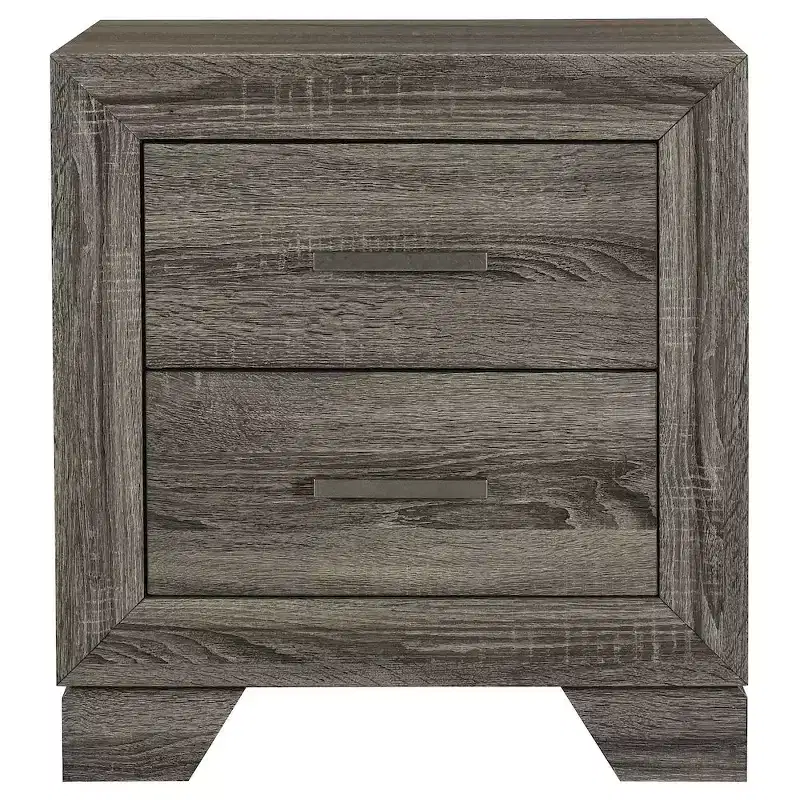 Coaster,Wright 2-drawer Nightstand Bedside Table Brown Oak