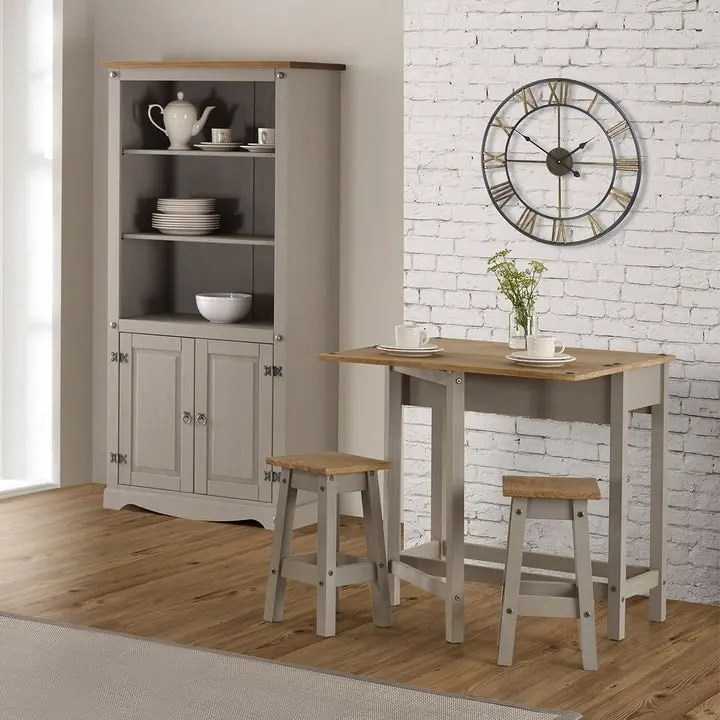Solid Pine Drop Leaf Table 3-piece Dining Set