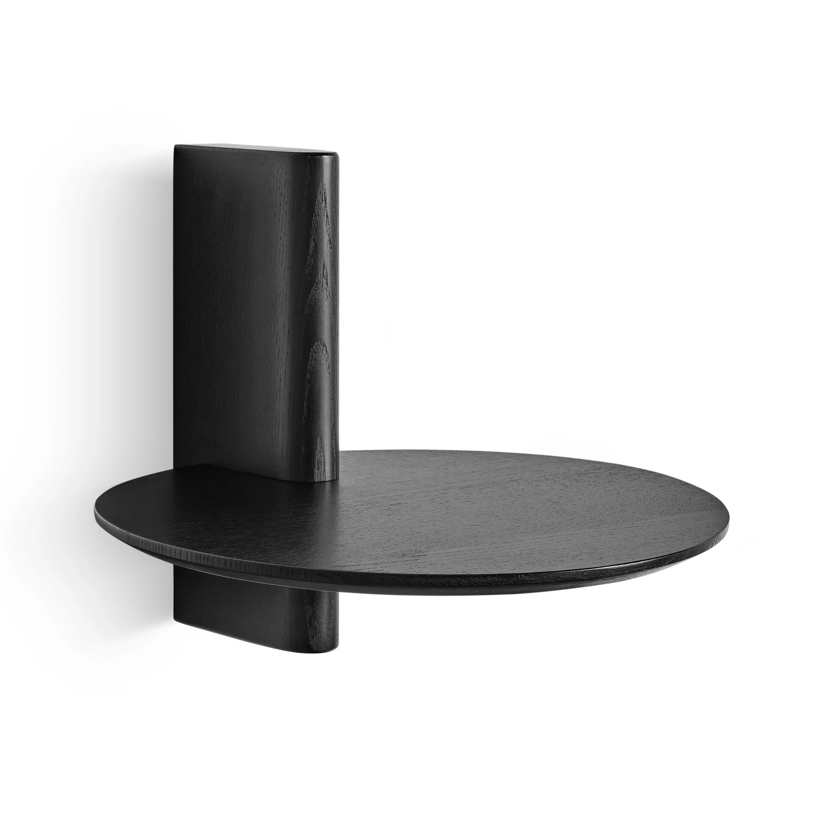 Modern Walnut Solid Wood Wall Shelf with Chamfered Edge for Living Room