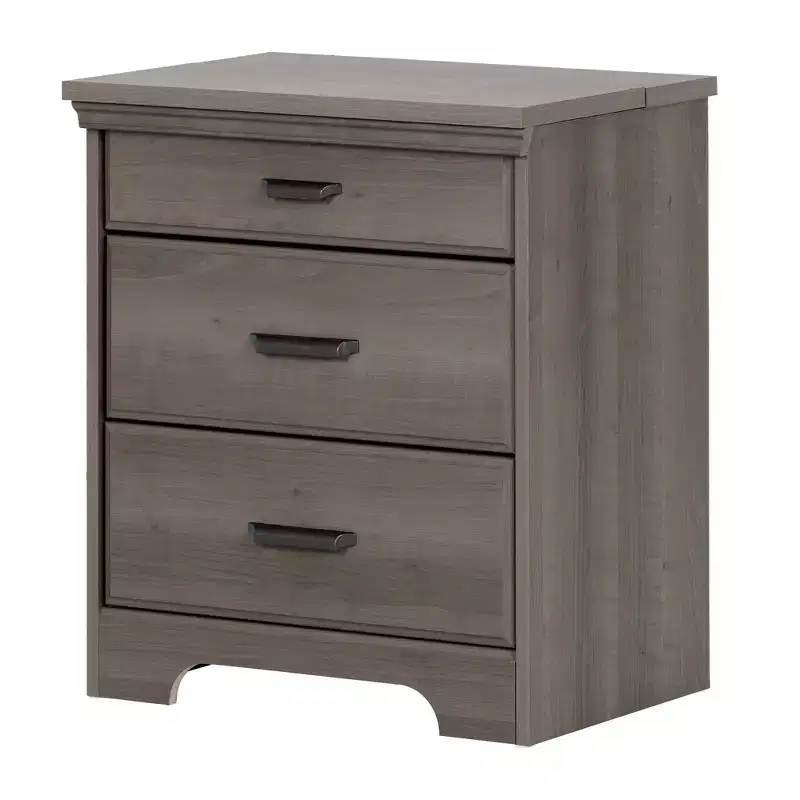 Flexible Nightstand with Charging Station and Drawers - South Shore