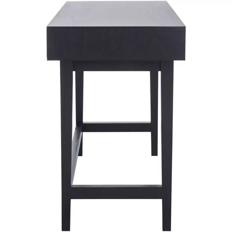 3-Drawer Wood Writing Desk with Ample Storage, Brown Finish