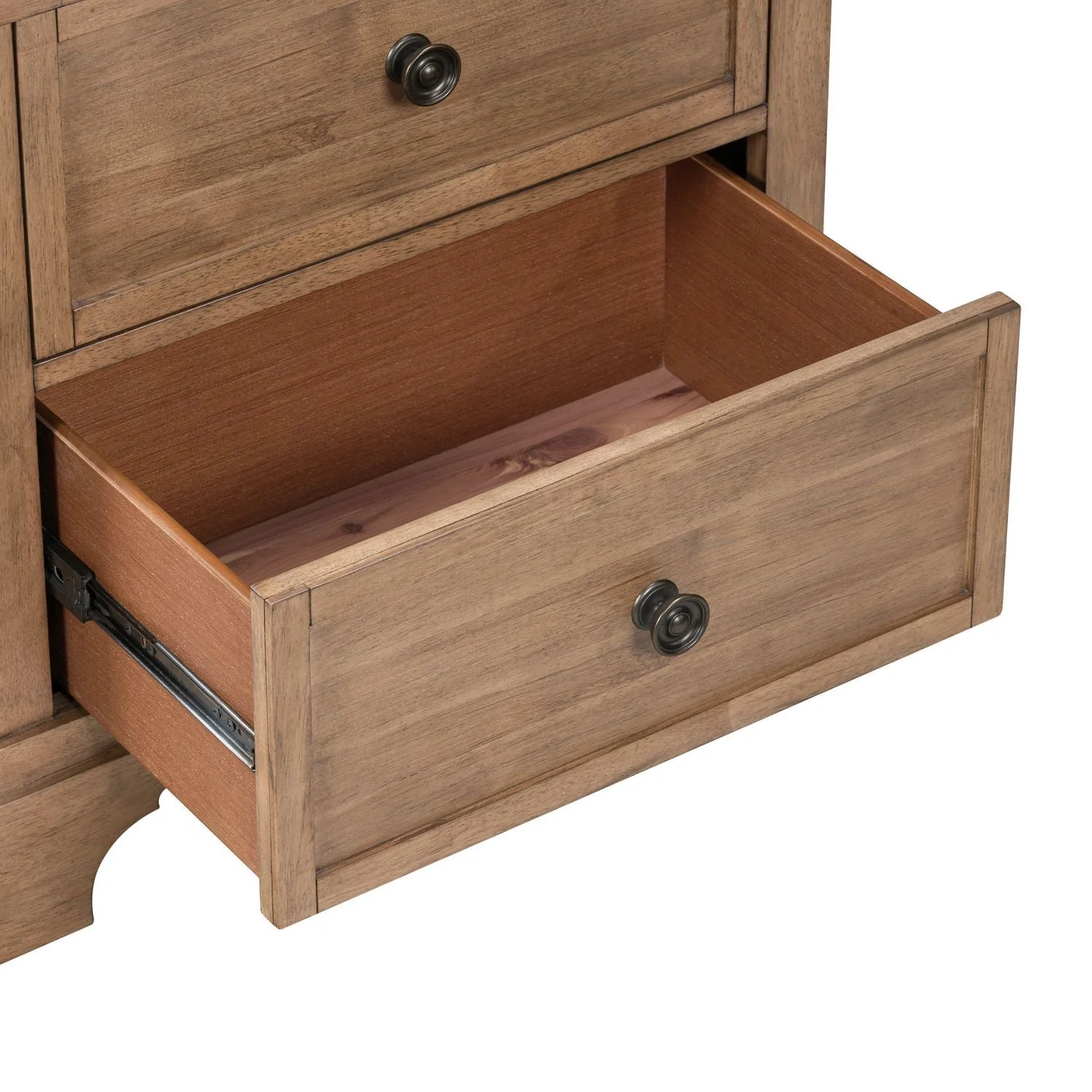 Nightstand With Charging Station - Camel Beige — Traditional Living offers classic design elements with a sense of comfort