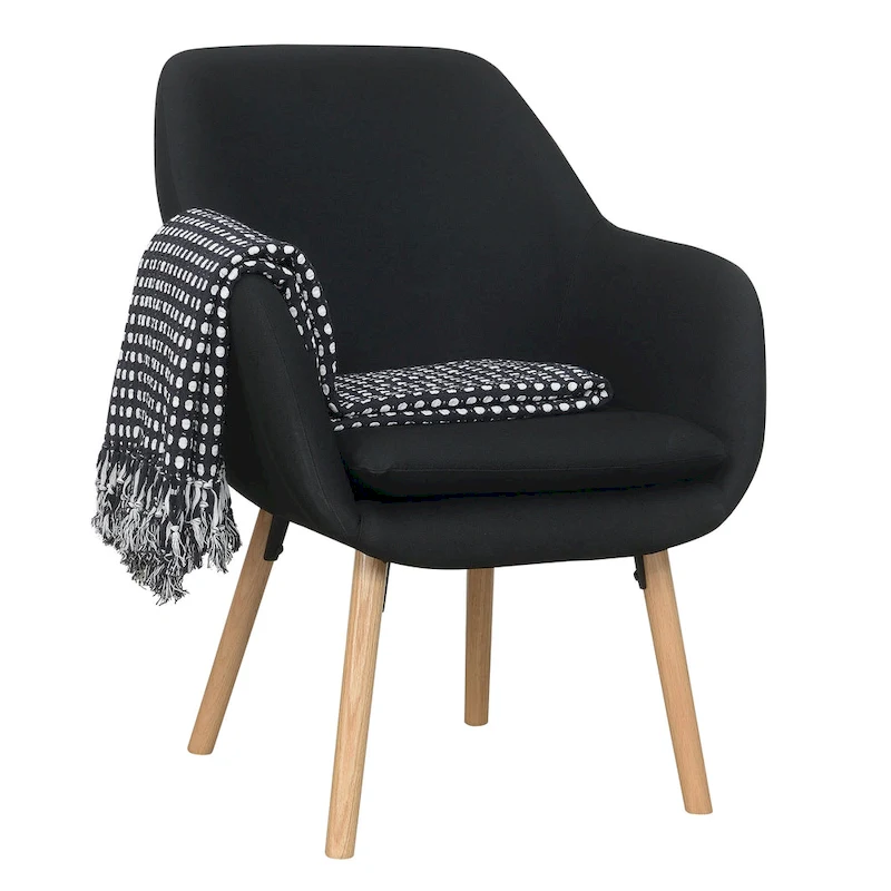 Convenience Concepts Take a Seat Charlotte Wingback Upholstered Accent Armchair