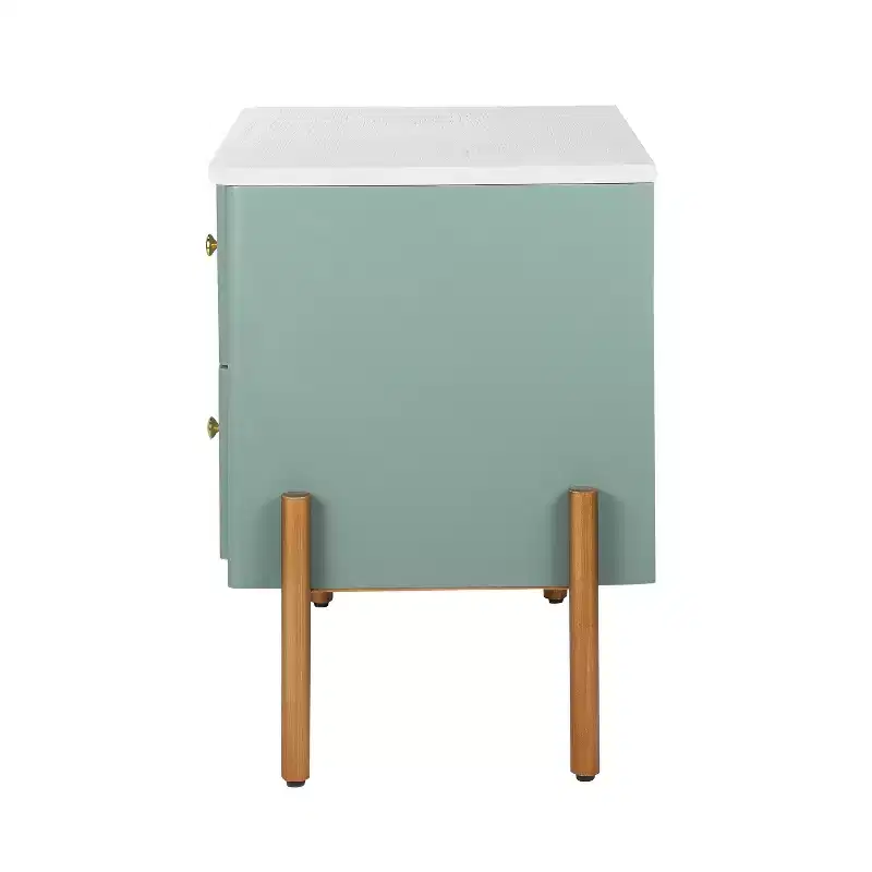 Christopher Knight Home Eilidh Modern Wood and Metal Nightstand with 2 Drawers