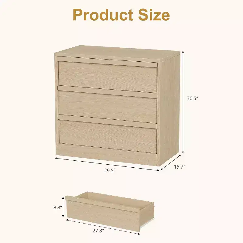 Modern Tall 4-Drawer Dresser, Mid-Century Storage Chest for Bedroom, Living Room & Entryway