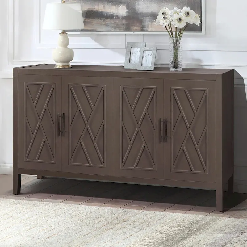 4-Door Wooden Storage Sideboard