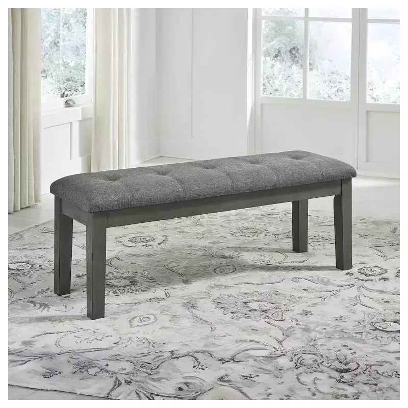 Signature Design by Ashley Contemporary Hallanden 50 Dining Bench Two-tone Gray