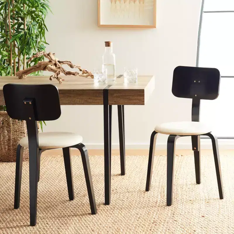 Jo Stackable Upholstered Dining Chairs (Set of 2) - DCH1010 - Safavieh