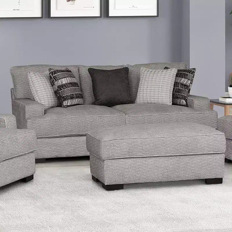 HOMES: Inside + Out Trikwin 96" Beige T Seat Cushion Gray