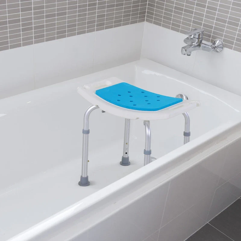 Adjustable Bath Shower Chair with Non-Slip Feet