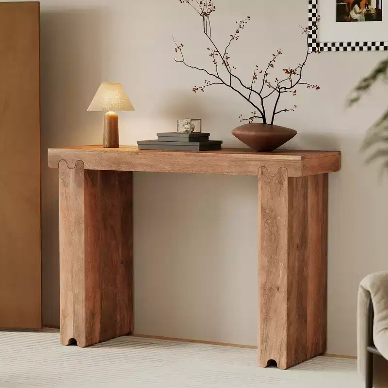 Whisen Retro Minimalist Console Table, Multi-Scene Entryway Table, Easy Assembly(Upgraded)