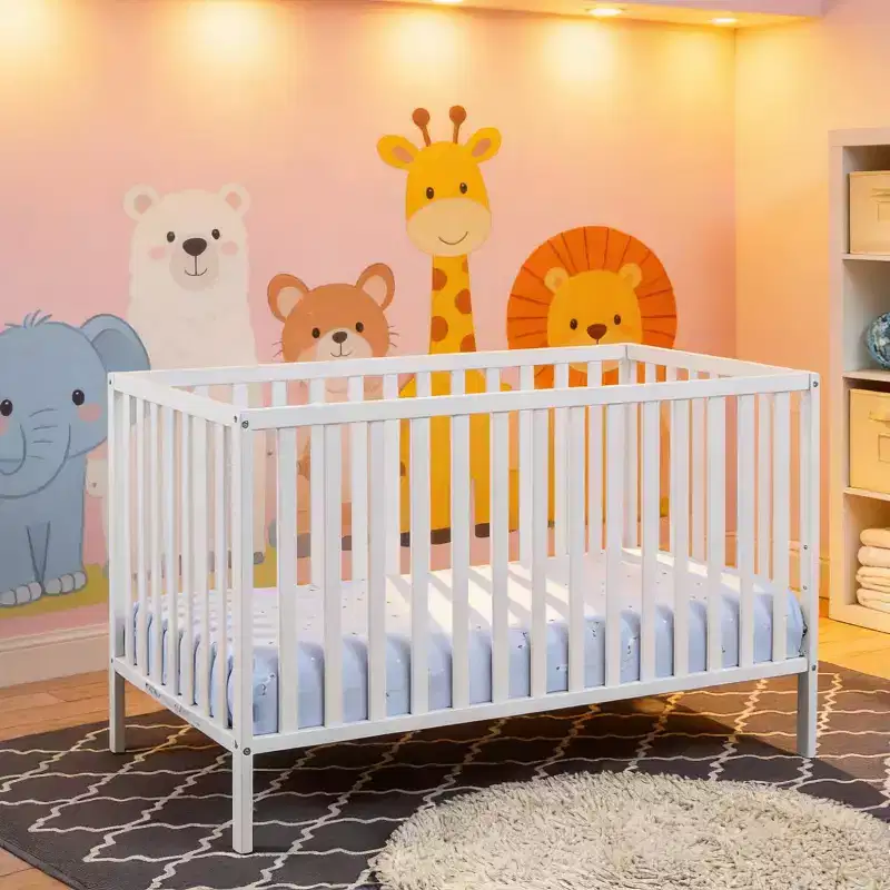 GDFStudio Little 3-in-1 Convertible Solid Wood Bedside Crib Only