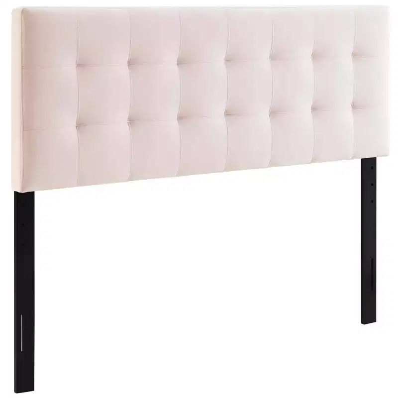 Queen Lily Biscuit Tufted Performance Velvet Headboard