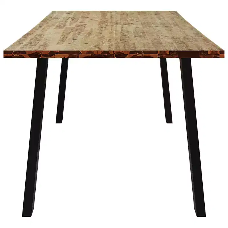 Industrial Dining Table in Solid Acacia Wood