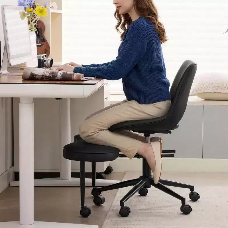 Ergonomic Kneeling Chair, with Wheels & Lumbar Support, Adjustable Height Meditation Yoga Chair, for Home
