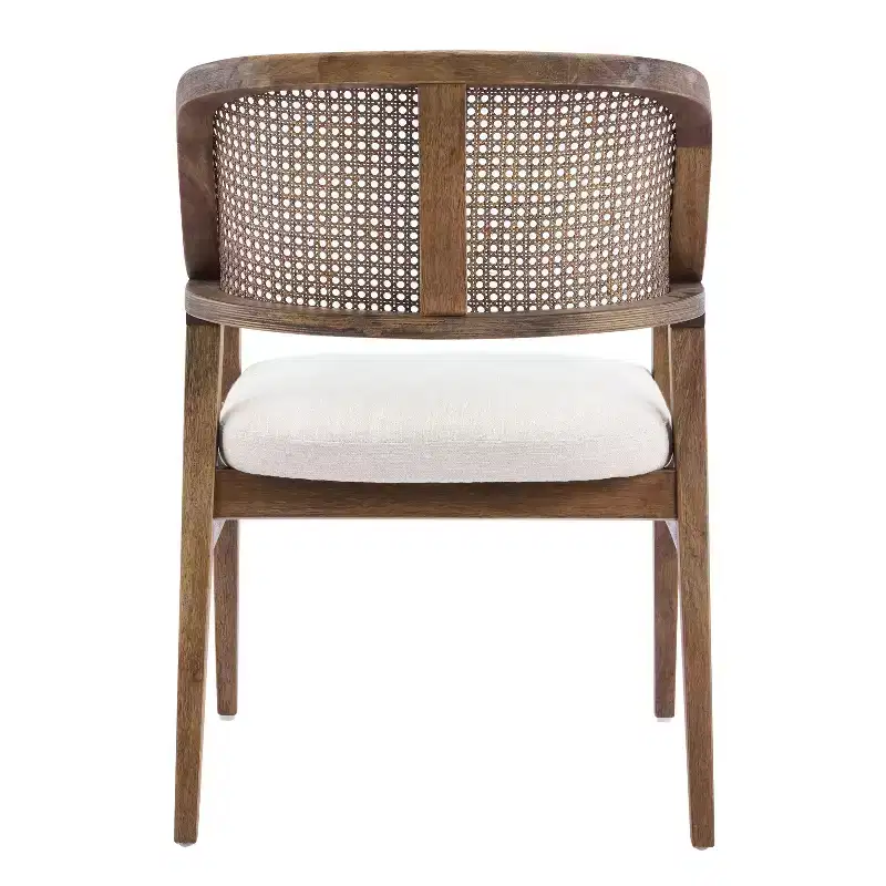 Christopher Knight Home Bennett Mid-Century Modern Wood 5-Piece Extendable Dining Set with Table and 4 Upholstered Cane Back Chairs