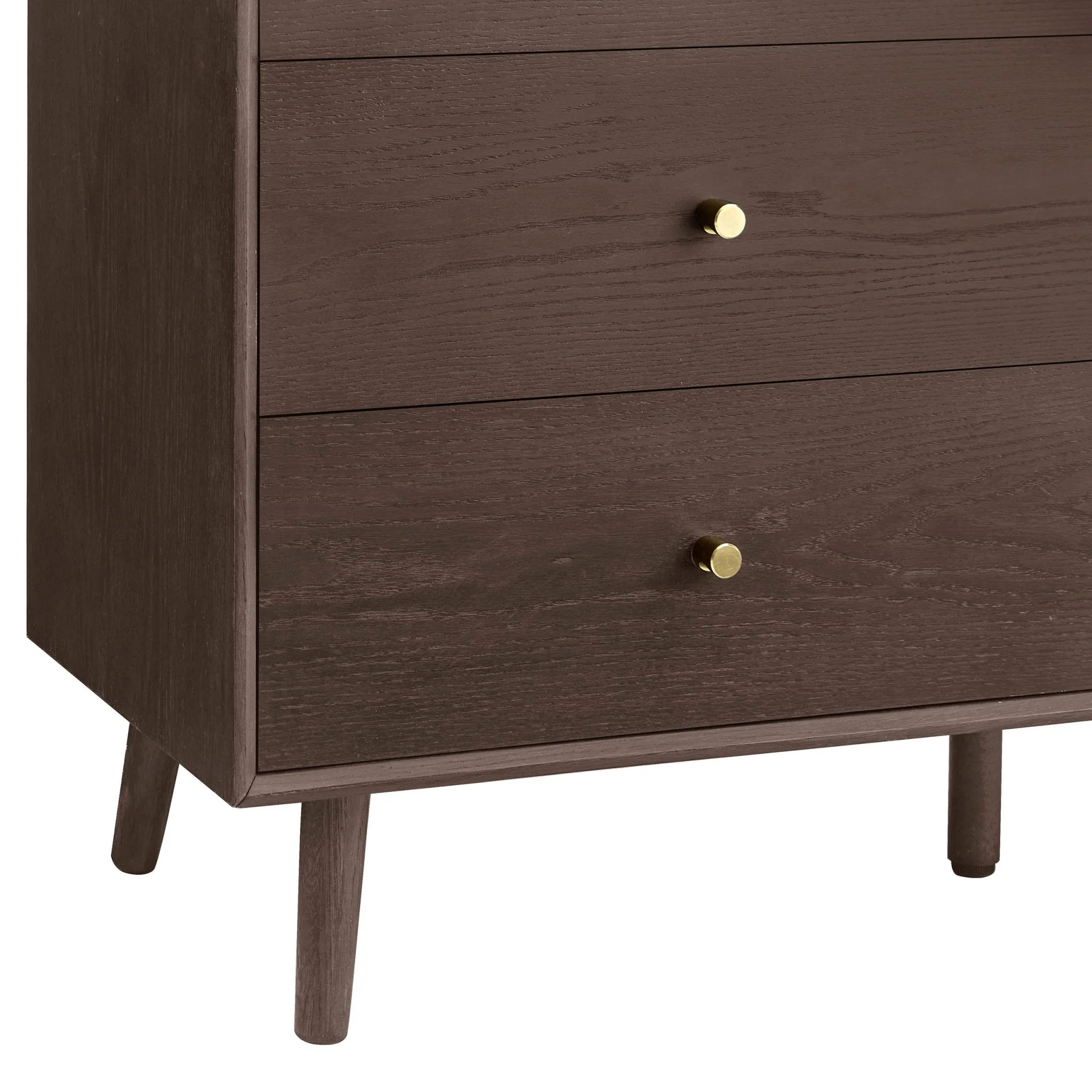 Oak 6 Drawer Chest - Walnut