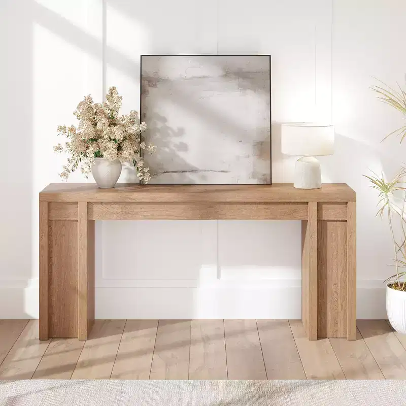 70.9-Inch Farmhouse Hallway Console Table - Long Sofa Table Behind Couch, Entry Table for Living Room & Foyer Decor, Walnut