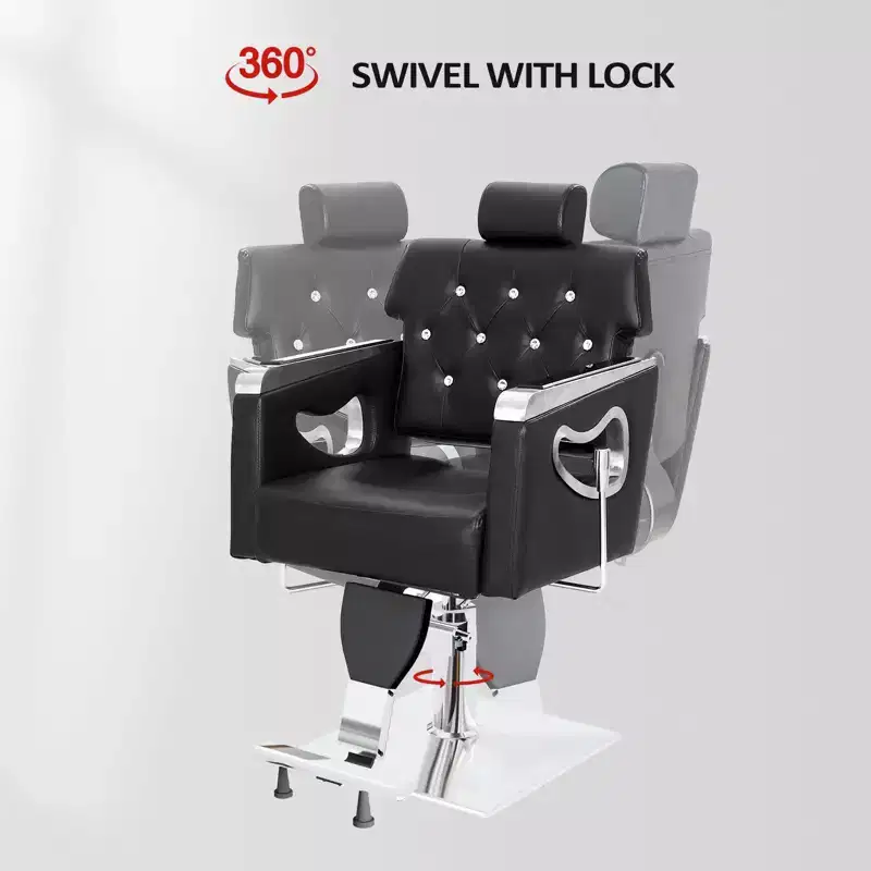 All Purpose Heavy Duty Reclining Hair Salon Chair with Headrest Brown