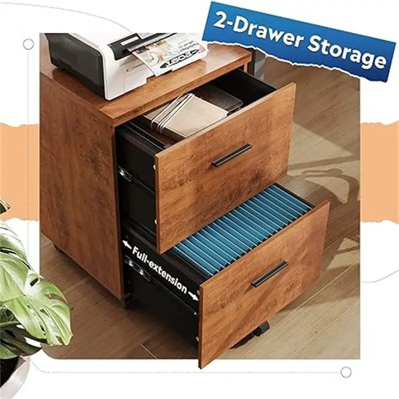 2 Drawer File Cabinet - 15.7D x 18.1W x 25.6H