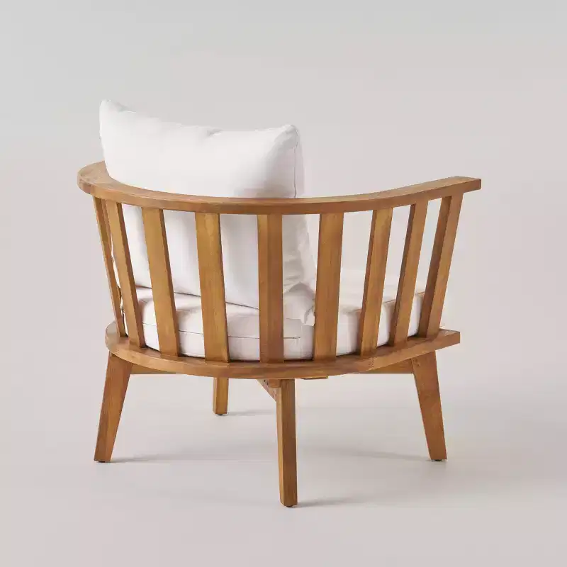 Solano Acacia Wood Club Chair: Weather-Resistant Patio Seating - Christopher Knight Home