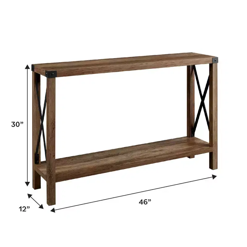 Sophie Rustic Industrial X Frame Entry Table - Saracina Home