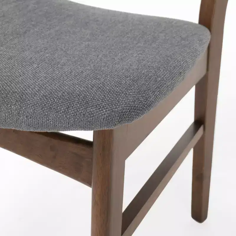GDFStudio Dimick Mid Century Modern Fabric Upholstered Wood 5 Piece Dining Set