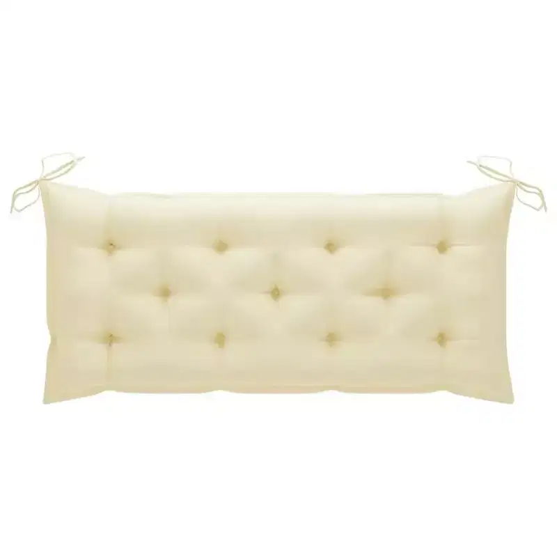 vidaXL Batavia Bench Garden Bench Patio Loveseat with Cushion Solid Wood Teak