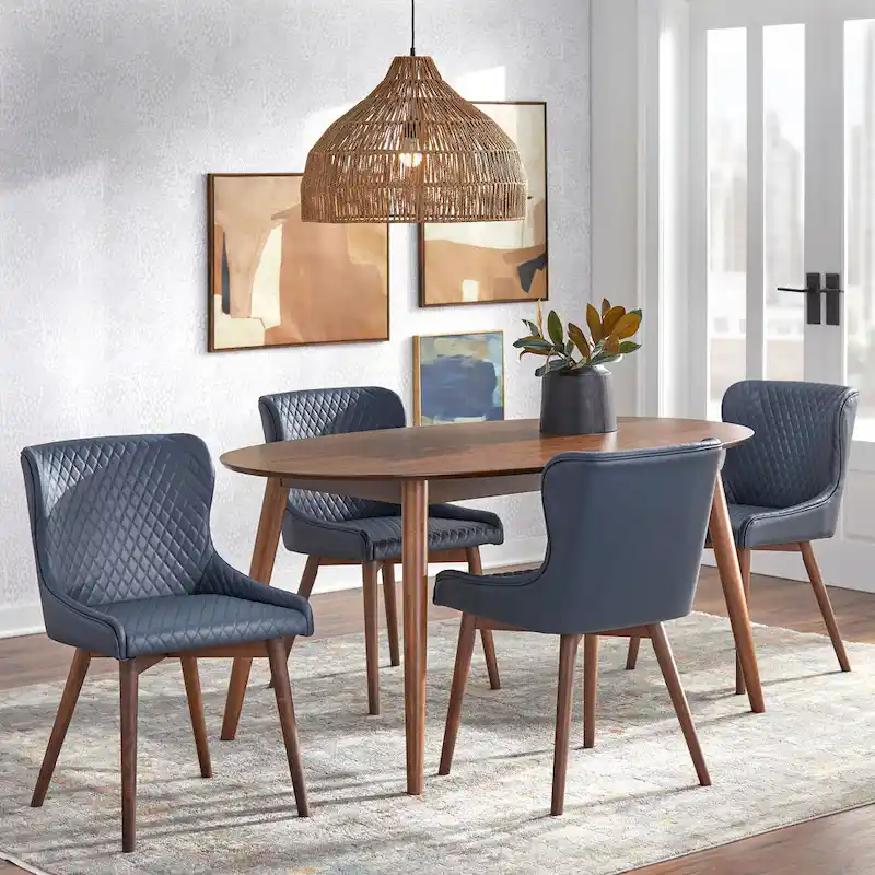 Simple Living Seguro Upholstered Mid-century Dining Chairs (Set of 2)