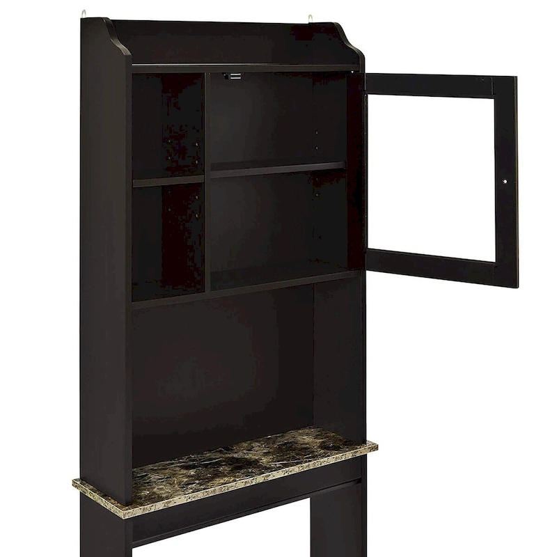 23.25 in. W x 7.5 in. D x 69 in. H Wall Cabinet in Espresso